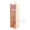 Dřevěný box na šampus se skleněným okénkem, na 1 láhev, 350*106*106 mm