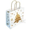 Dárková vánoční taška 25*11*24 cm, bílý sulfátový papír 120 g