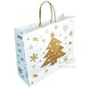 Dárková vánoční taška 36*12*31 cm, bílý sulfátový papír 120 g