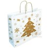 Dárková vánoční taška 42*13*37 cm, bílý sulfátový papír 120 g