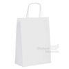Taška 18*8*24 cm, bílý kraftový papír 80 g