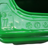 Plastová popelnice 120 l, zelená, s kolečky