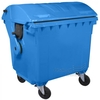 Plastový kontejner 1100 l, kulaté víko, modrý