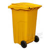 Plastová popelnice 240 l, žlutá, s kolečky