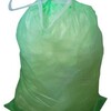 Odpadové pytle HDPE 60 l, 60*80 cm, zatahovací, zelené, role 10 ks