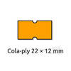 Cenové etikety REFLEXNÍ ORANŽOVÉ, 8 míst 22*12 mm - 6 ks