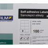 Samolepící etikety Rayfilm 105*74,2 mm, 8et./A4, 100 archů
