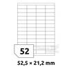 Samolepící etikety 52,5*21,2 mm, 52et./A4 100 archů