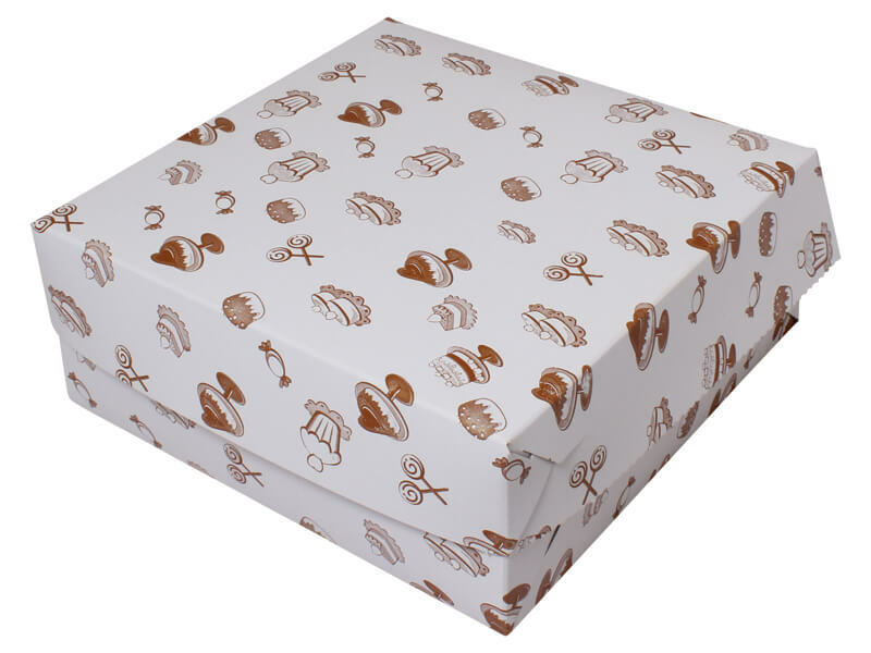 Levně TAVOBAL Papírová dortová krabice s motivem 220*220*90 mm