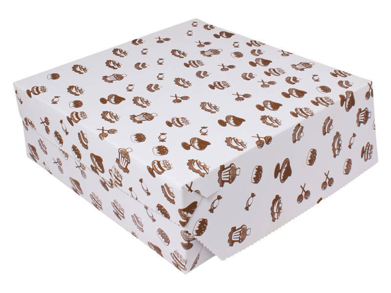 Papírová dortová krabice s motivem 280*280*110 mm