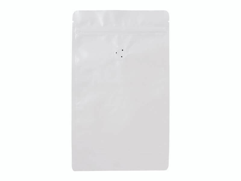 Doypack sáček s ventilem 160*270 mm, 250 g, bílý mat, 10 ks