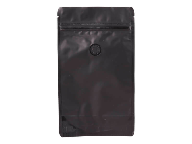 Doypack sáček s ventilem 130*225 mm, 150 g, černý mat, 10 ks