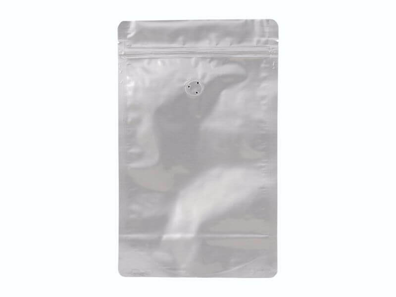 Doypack sáček s ventilem, 180*290 mm, 500 g, ALU lesklý, 10 ks