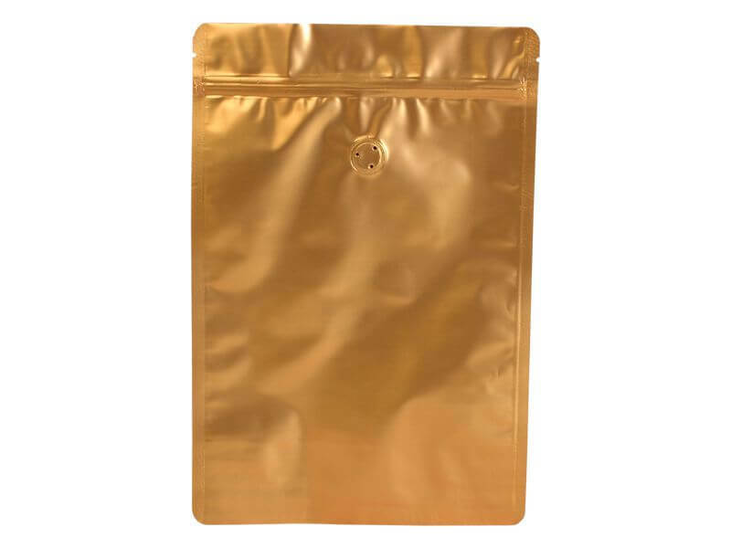 Doypack sáček s ventilem 200*300 mm, 750 g, zlatý mat, 10 ks