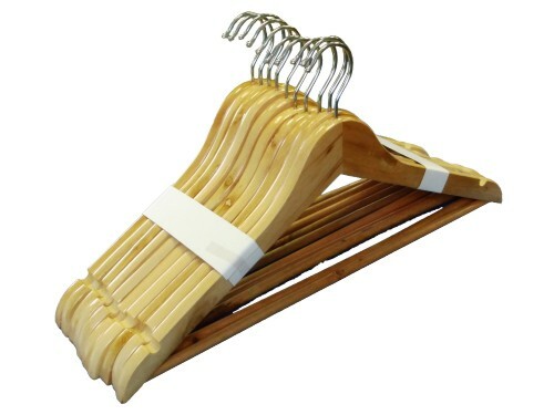 Levně PEPCO Ramínka dřevěná, lakovaná, 45 cm, balení 10 ks