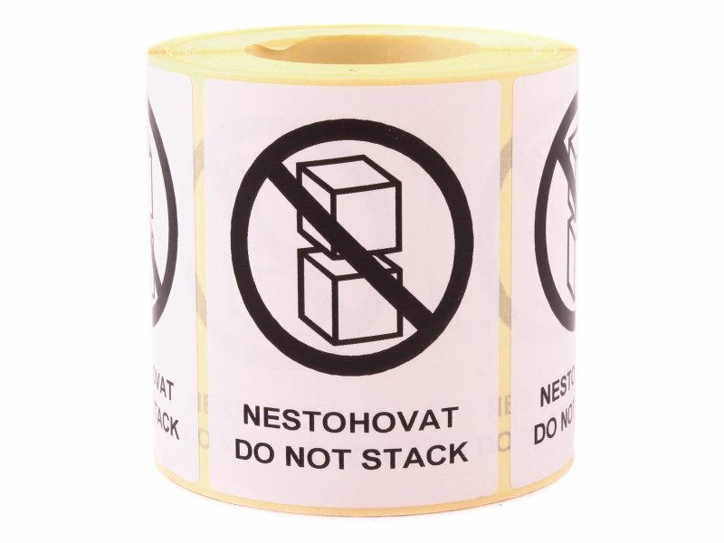 Levně Samolepící etikety NESTOHOVAT 80*60 mm, role 500 etiket
