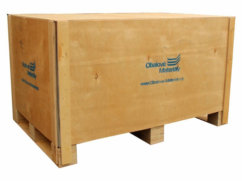 Levně TAVOBAL 601905 Dřevěný box S5 - 1208*808*712mm, skládací bedna s ližinou, překližka