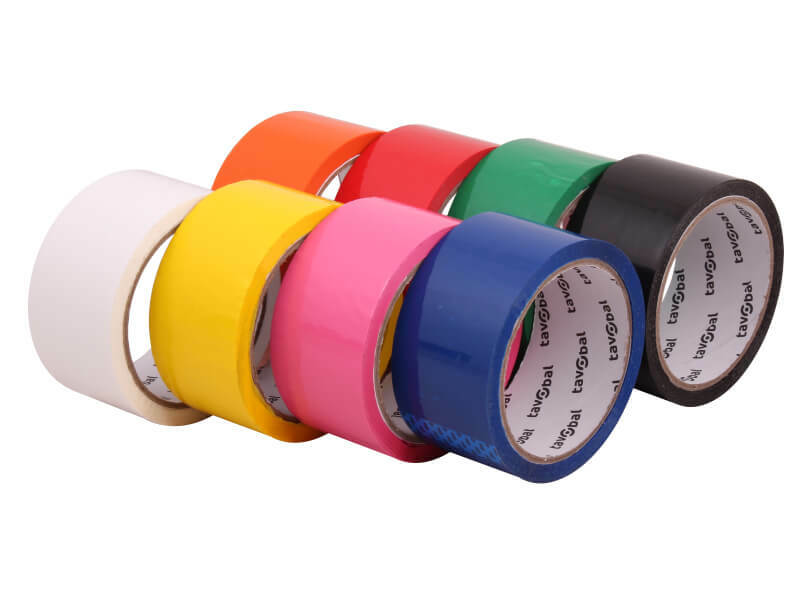 TAVOBAL 350506 Barevné LP 48 mm*66 m - černá, žlutá, modrá, zelená, červená, bílá, oranžová, růžová