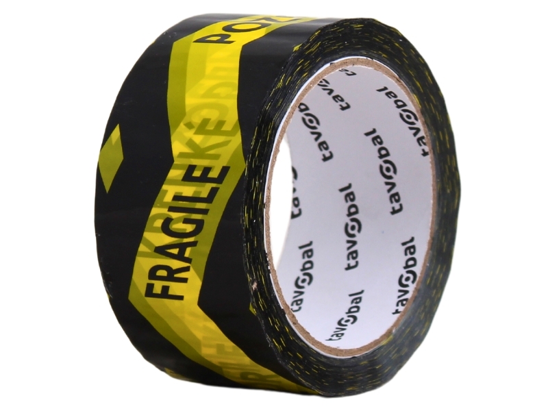 Levně TAVOBAL Lepící páska 48 mm*66 m, KŘEHKÉ žluto-černá