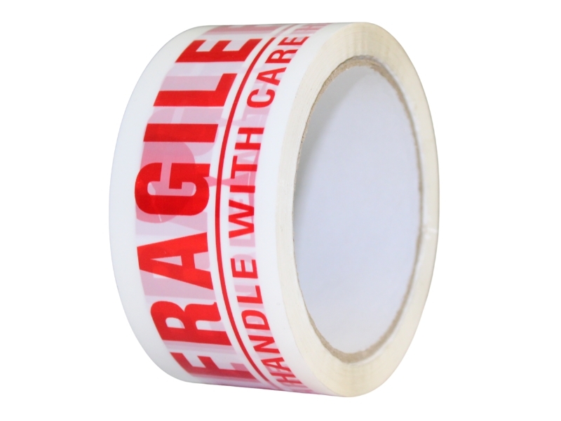 Levně TAVOBAL Lepící páska 48mm*66m, s potiskem FRAGILE červeno-bílá