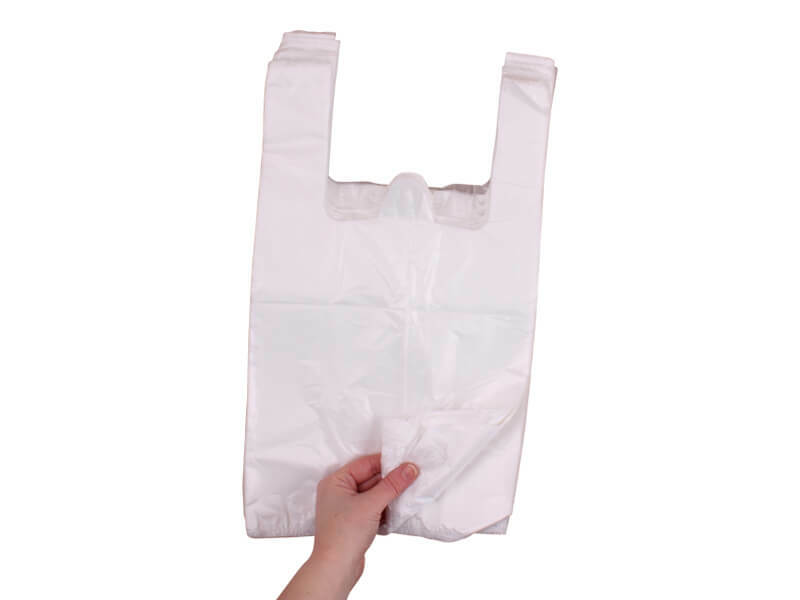 Levně Taška 5 kg, 25+10*45 cm, balení blok 200 ks, bílá