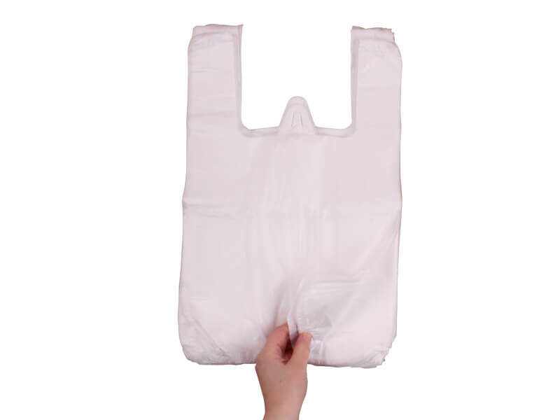 Levně Taška 8 kg, 28+14*48 cm, balení blok 200 ks, bílá