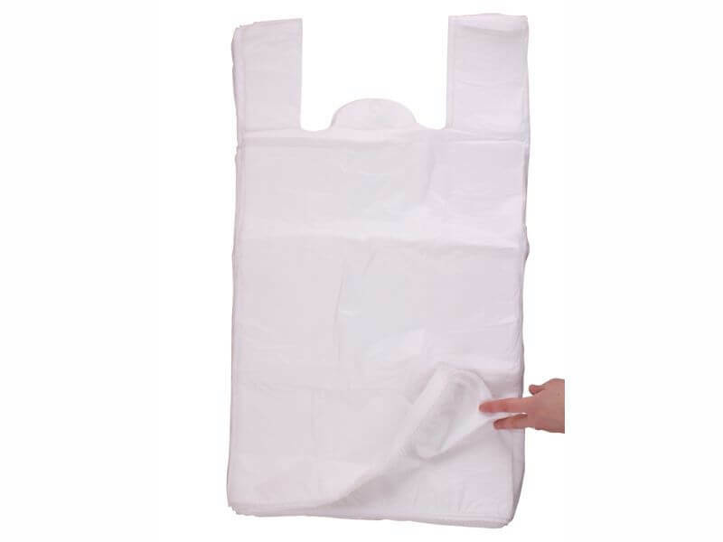 Levně Taška 20 kg, 40+24*75 cm, balení blok 100 ks, bílá