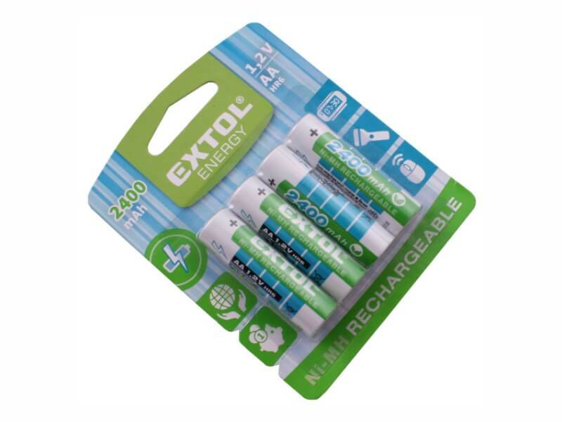 Levně EXTOL ENERGY AA 2400mAh 4ks 42061 nabíjecí baterie