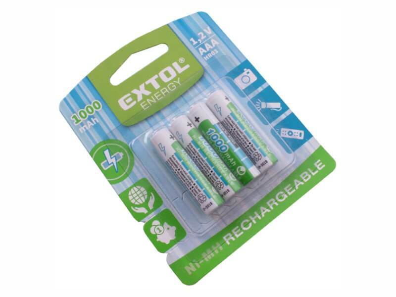 Levně EXTOL ENERGY AAA 1000mAh 4ks 42060 nabíjecí baterie