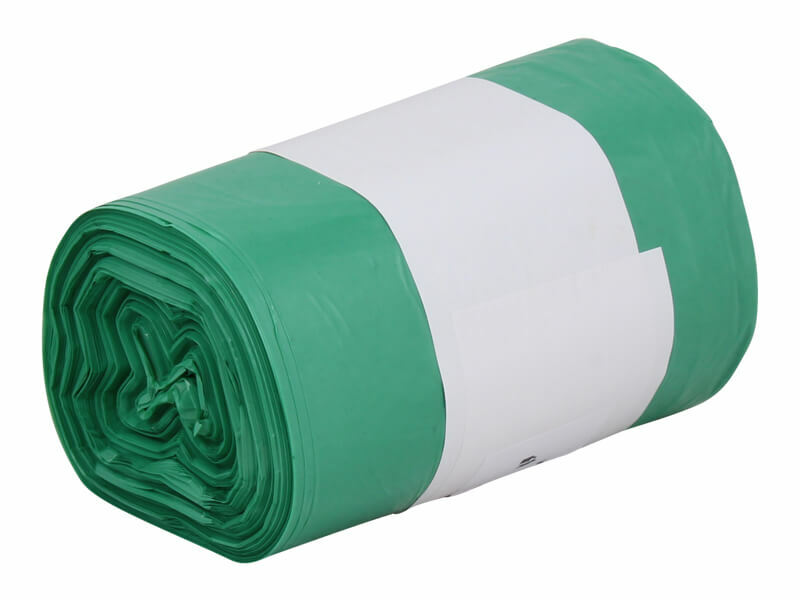 Levně Odpadkové pytle LDPE 35l, 50*60 cm, zelené, role 50 ks