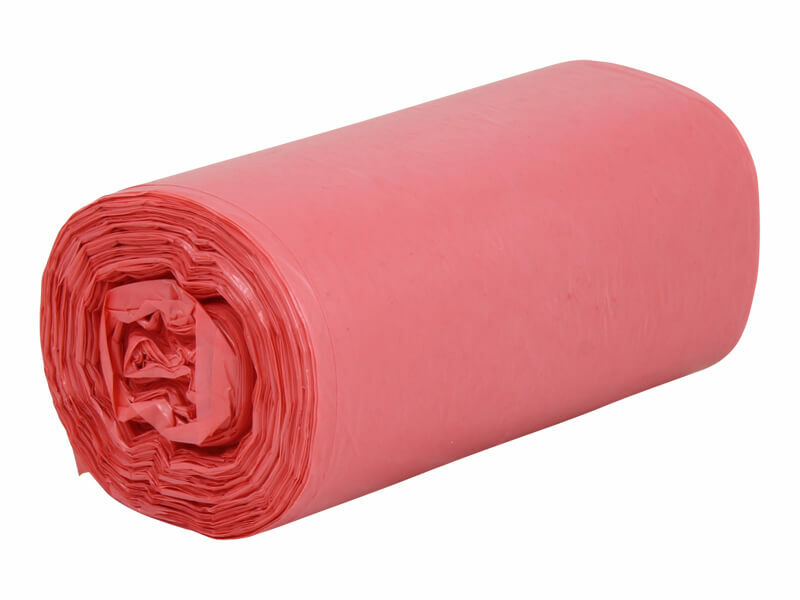Levně Odpadkové pytle LDPE 60l, 60*70 cm, červené, role 50 ks