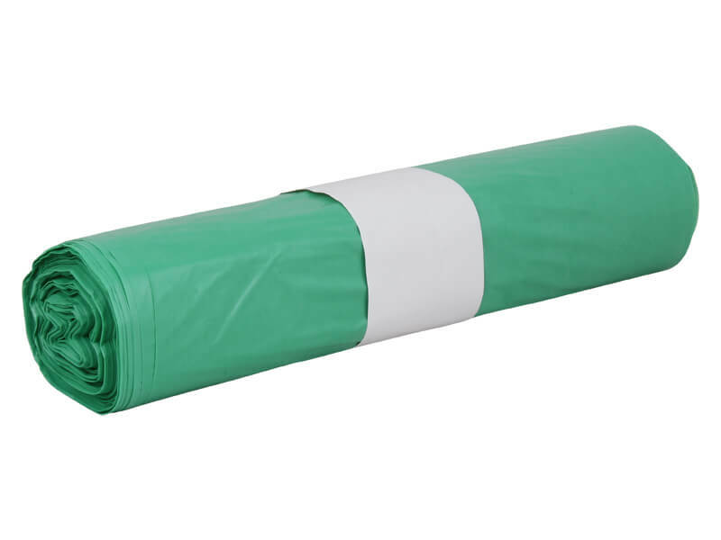 Levně Odpadkové pytle LDPE 60l, 60*70 cm, zelené, role 50 ks