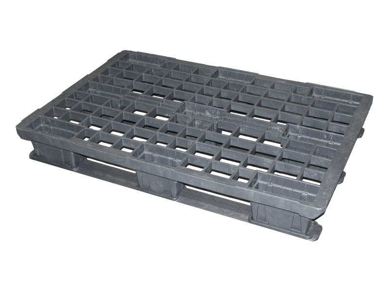 Levně TBA Plastová paleta 1200 x 800 mm, stohovatelná s ližinami