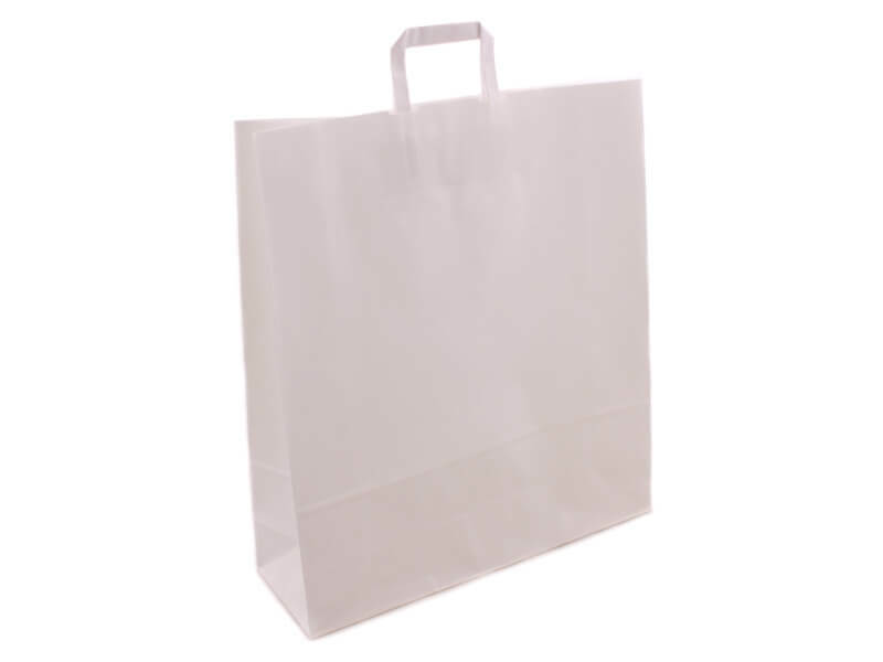 Taška 44*14*50 cm, bílý kraftový papír 80 g