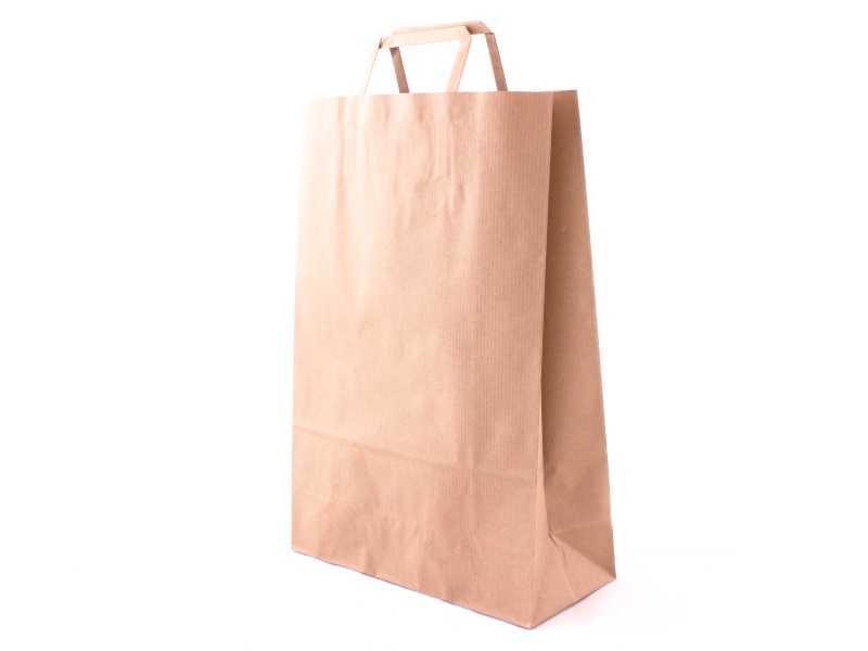 Taška 26*11*38 cm, hnědý sulfátový papír 100 g