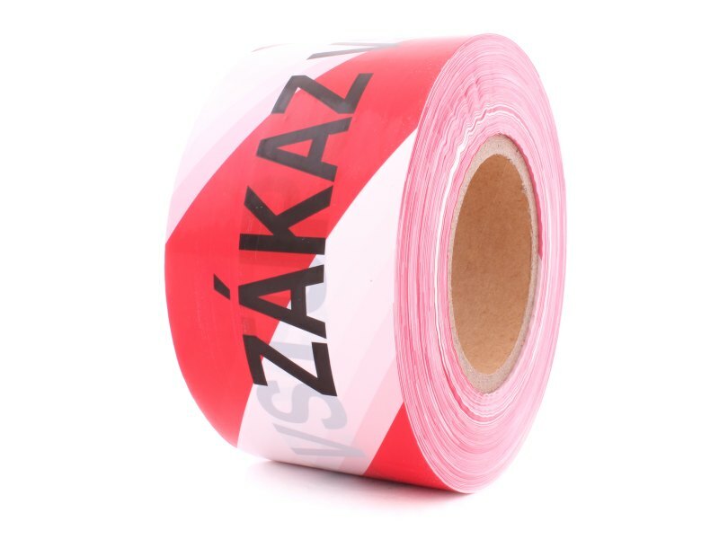 Levně TAVOBAL Vytyčovací páska ZÁKAZ VSTUPU - 80mm*250 m - červeno-bílá