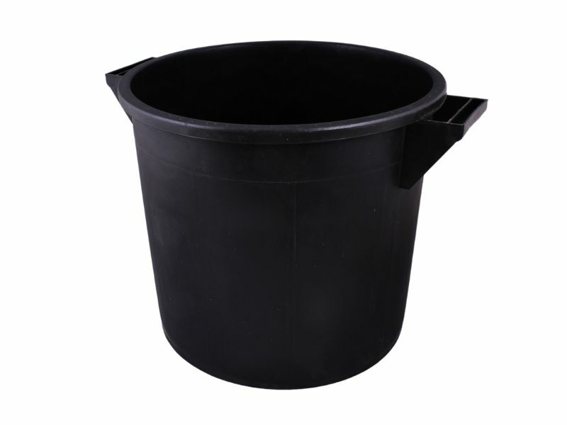Levně TAVOBAL Plastová nádoba s uchy, 35 l, černá - regranulát