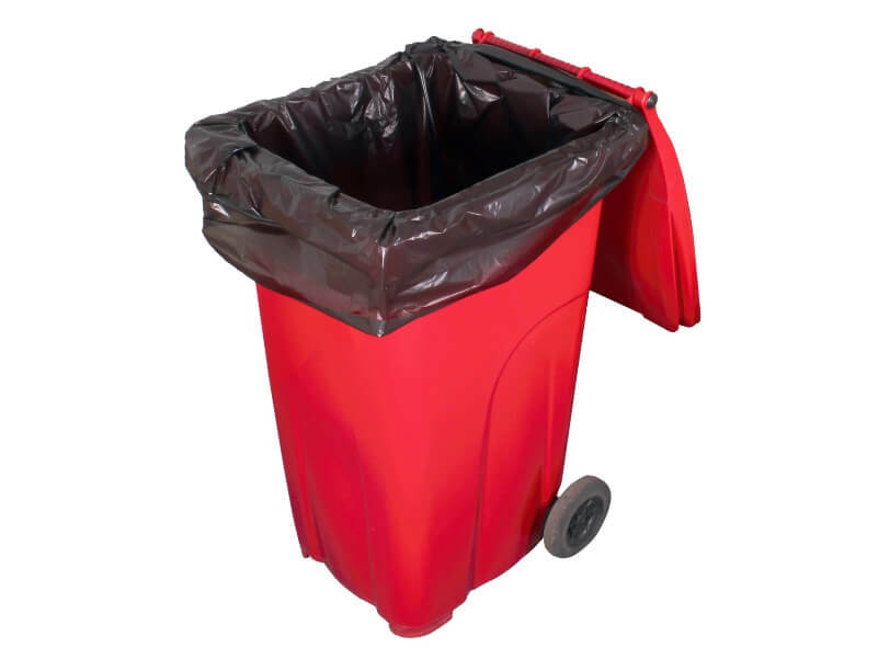 Levně Pytle LDPE do 240l popelnic, 125*150 cm, typ 80, černý, bal. 25ks