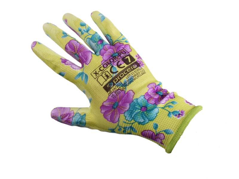 Levně Procera Dámské pracovní rukavice, vel. 7, X-Color s potiskem