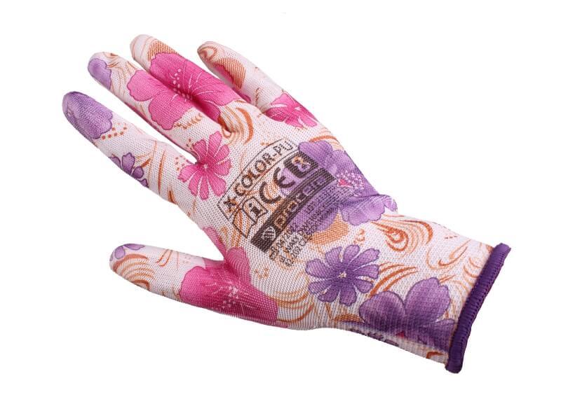 Levně Procera Dámské pracovní rukavice, vel. 8, X-Color s potiskem