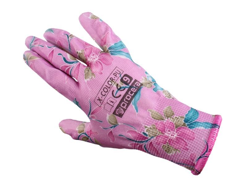 Levně Procera Dámské pracovní rukavice, vel. 9, X-Color s potiskem