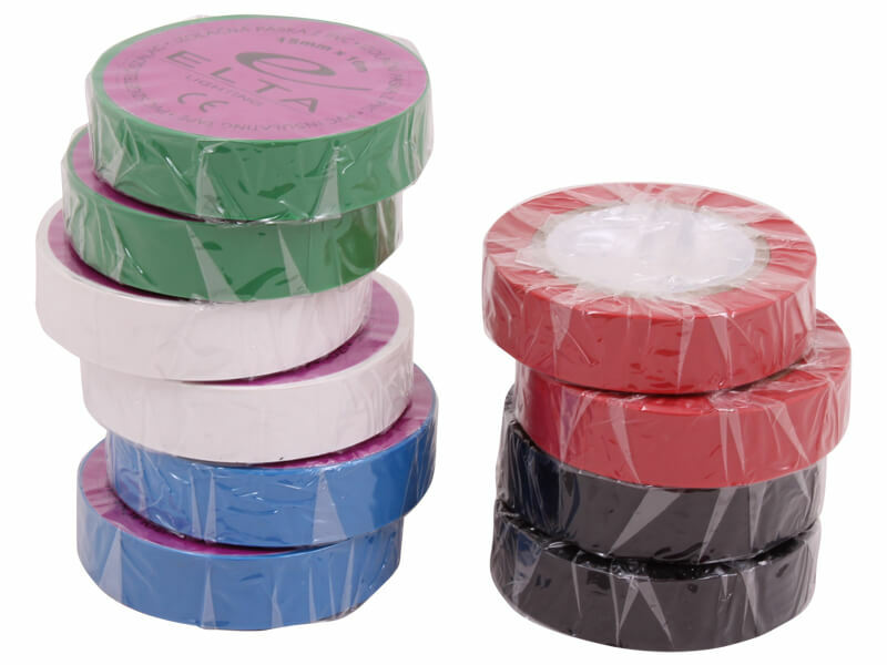Levně TAVOBAL 359012 Izolační PVC pásky 15 mm * 10 m, sada barevných pásek 10ks