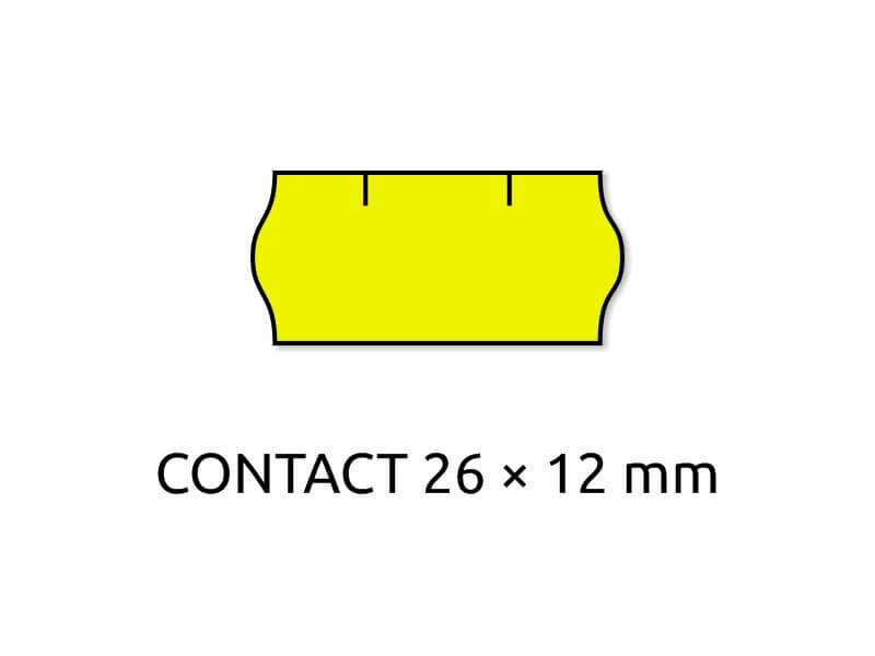 Cenové etikety REFLEXNÍ ŽLUTÉ, 10 míst 26*12 mm - 6 ks