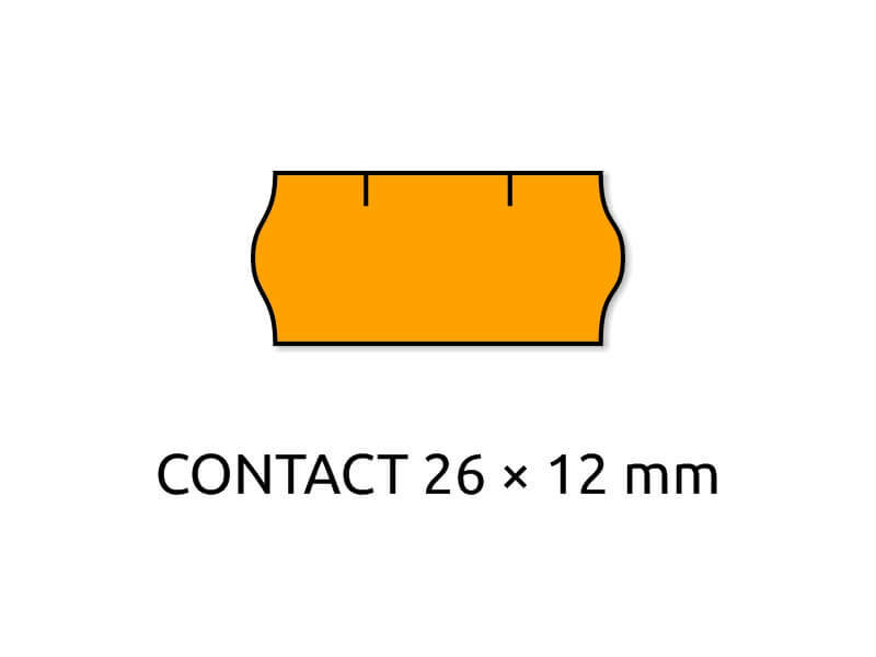 Levně Cenové etikety REFLEXNÍ ORANŽOVÉ, 10 míst 26*12 mm - 6 ks