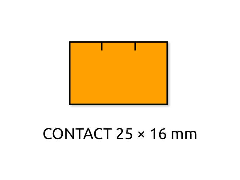 Levně Cenové etikety REFLEXNÍ ORANŽOVÉ, 10/10 míst 25*16 mm - 6 ks