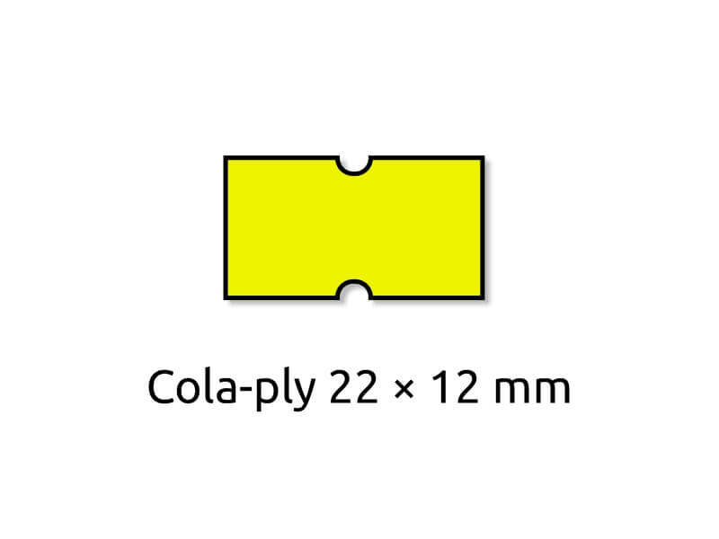 Levně Cenové etikety REFLEXNÍ ŽLUTÉ, 8 míst 22*12 mm - 6 ks