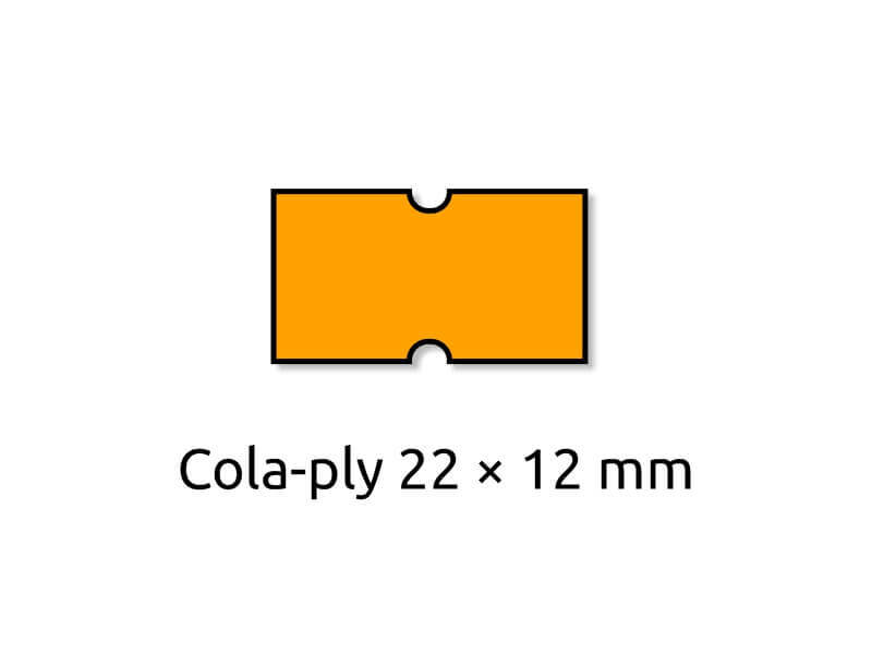 Levně Cenové etikety REFLEXNÍ ORANŽOVÉ, 8 míst 22*12 mm - 6 ks