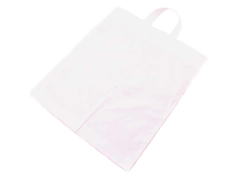 Levně Tavobal Taška LDPE 38*46+4 cm s uchem BÍLÁ
