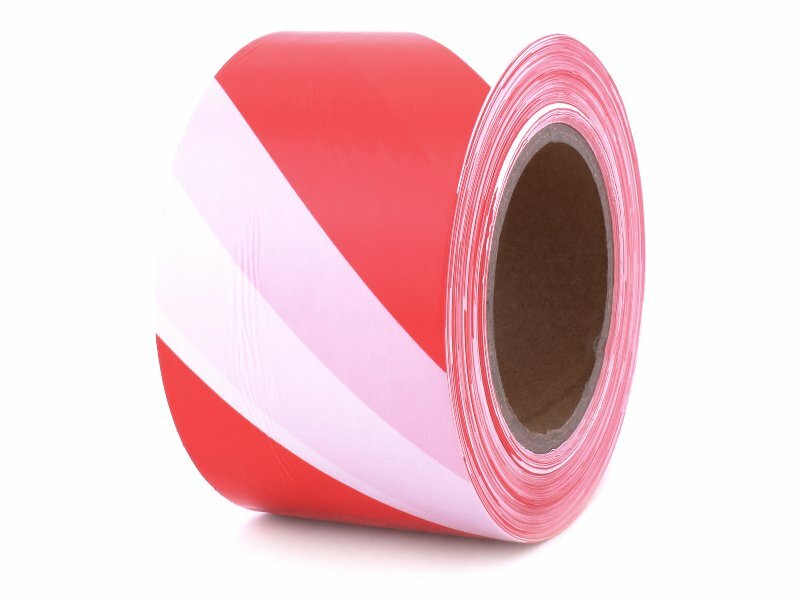 Levně TAVOBAL Červeno-bílá vytyčovací bezpečnostní páska 80 mm*200 m