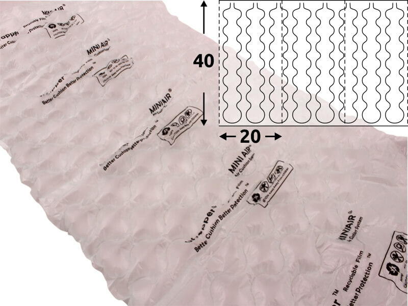 Levně Folie HDPE na vzduchové polštářky Quilt EA-2, 400*200 mm, 280 m